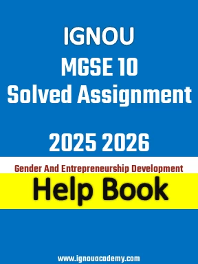 IGNOU MGSE 10 Solved Assignment 2025 2026